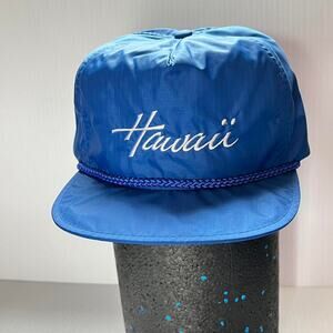 Hawaiian Headwear Vintage Blue Hat embroidered Hawaii destination Logo Zipper